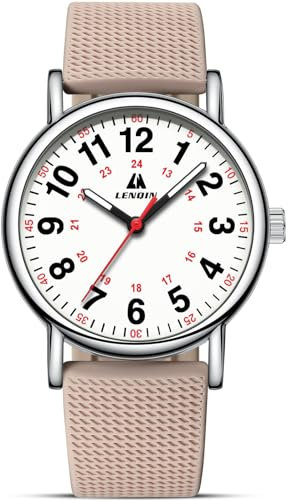 LN LENQIN Orologio Unisex al Quarzo con Cinturino in Silicone, Impermeabile 30M, Da Polso per Uomo e Donna, Analogico alla Moda