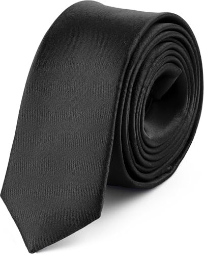 Ladeheid Herren Schmale Krawatte SP-5 (150cm x 5cm, Schwarz13)