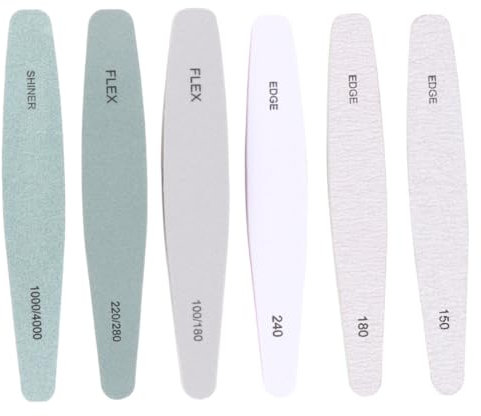 MUSISALY 6pcs Nail Tool Nail Files Buffer Shiner Manicure Kit for Natural Artificial for Art