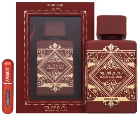 Badee Al Oud Sublime Original-Parfüm, 100 ml, Eau da Parfum, Uni, importiert aus Dubai, mit süßen Aromen, lang anhaltend, ideal für den täglichen und abendlichen Gebrauch, inklusive nachfüllbarem