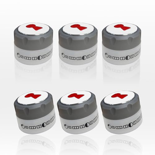 RKJFHIUR Lot de 6 boutons de commande éclairés pour barbecue à gaz 91538 Weber Summit Grill 2012+ 400/600 Series E-470/670, S-460/470/660/670 pour barbecue Weber