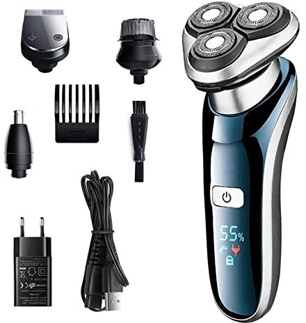 QWAXTRIW Razores eléctricos para Hombres, 4in1 de 4 Pulgadas Dry Professá