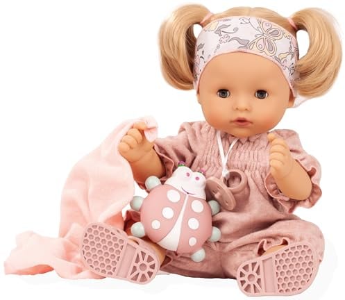 Götz 2518253 Maxy Aquini Schmetterling Puppe 42 cm Badepuppe 8-TLG | für Kinder ab 3 Jahren, Babypuppe, blonde Haare, blaue Schlafaugen, frisierbar, Badetuch und Wasserspielzeug
