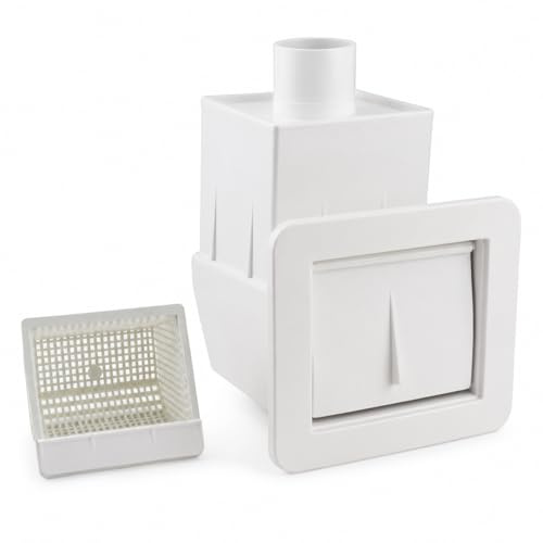 WAHEWUD Salida de Gran diámetro Kit de Skimmer para Piscina, Cesta para Skimmer para Piscina, Malla de Filtro antiobstrucción, Equipo de Limpieza de Piscinas para Aguas Termales