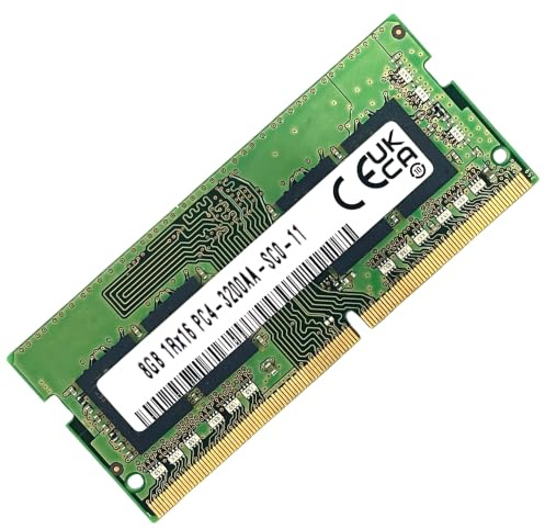 Memoria RAM 8GB DDR4 3200MHz PC4-3200AA non ECC Unbuffered 1.2V 1Rx16 Single Rank 260 Pin Modulo SODIMM per Computer Laptop Notebook PC ad alte prestazioni 51CH165_3200AA