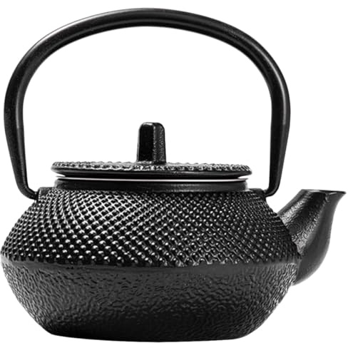 OSALADI Cast Iron Mini Teapot Decorative Vintage Adornment for Household Desktop and Office Scenes