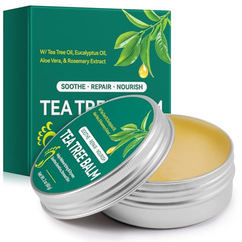 Tea Tree Oil Balm 60G,Tea Tree Oil For Skin, Natural Formula, Soothes Sensitive, Stressed Skin, Effective & Safe For All Ages, With Tea Tree Oil, Eucalyptus Oil, Aloe Vera, Green Tea & Rosemary