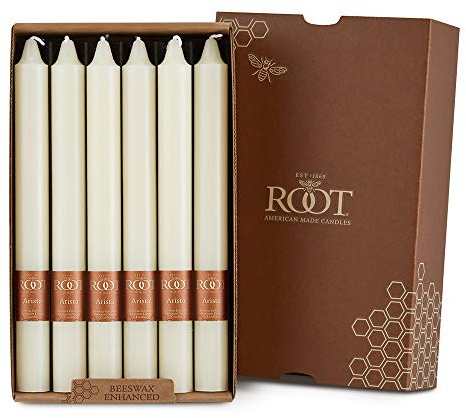 Root Candles Arista Kerzen, geruchlos, glatt, 30,5 cm, 12 Stück Elfenbein elfenbeinfarben