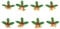 Trimits Christmas Embellishments - Holly With Bells - 8 Piece Hanging Ornaments