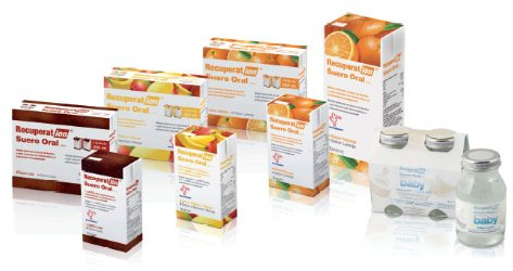 Recuperation Suero Oral Naranja 4 Sobres - Rehidratación por Diarrea o Vómitos