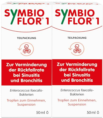 Symbioflor 1, Probiotisches Arzneimittel 2 x 50 ml | bei wiederkehrenden Infektionen der Bronchien und Nasennebenhöhlen, ohne Konservierungsstoffe, alkoholfrei