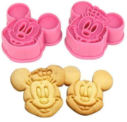 Accessotech 2pcs Mickey & Minnie Cookie Cutters Cake Baking Sugarcraft Crafts Mold Bakeware
