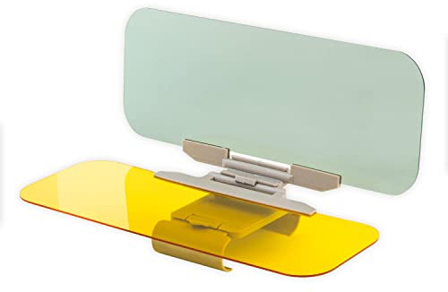 ZONETECH Day and Night Anti-Glare Car Windshield Visor - Premium Quality Universal Sunshade and Night Vision Anti-Dazzle Windshield Driving Visor