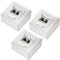 deleyCON 3x CAT 6a Universel Prise Réseau - 2x Port RJ45 - Blindé - Surface ou Affleurant - 10 Gigabit Ethernet Réseau - EIA/TIA 568B - Blanc