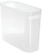 mDesign Papiermülleimer mit Griffen – moderner Mini Mülleimer für Papier – Papiereimer aus robustem Kunststoff – BHT: 27,3 cm x 12,7 cm x 25,4 cm – auch als Zeitschriftensammler geeignet – weiß