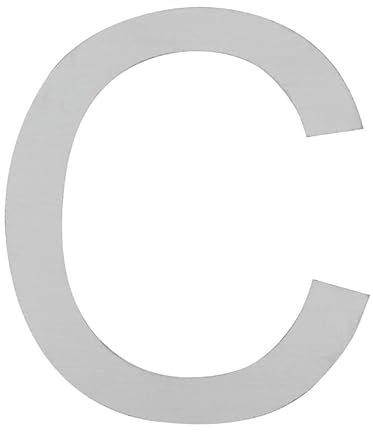 ARREGUI SEC11-T3 Numéro de maison extérieur de 20 cm hauteur | Plaque numéro de porte en acier inoxydable | Plaque boite aux lettres | Chiffre et Lettre pour maison | Numéro de rue, Porte | Lettre C