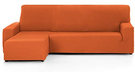 Martina Home - Sofabezug für Chaiselongue, Modell Túnez, modernes Design, Stoff, Orange, kurzes Eckteil Links