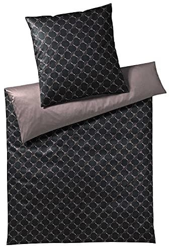 JOOP! Bettwäsche Cornflower Double Shiny Black Kissenbezug einzeln 40x80 cm