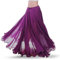 Baisdan Donna Gonna in Chiffon per Danza del Ventre, Gonne Flamenco a Cerchio Completo per Costumi di Halloween, Carnevale Spettacoli, Viola., Taglia Unica