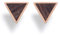 KERBHOLZ Holzschmuck – Geometrics Collection Triangle Earring, Damen Ohrring geometrisch, kleine Ohrstecker mit Dreieck aus Naturholz, roségold (8,5mm x 7,5mm)