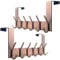 WEBI Over The Door Hooks for Hanging,Over Door Hanger Coat Rack Over The Door Towel Rack for Clothes,Towels,Hats,Antique Copper,2 Packs