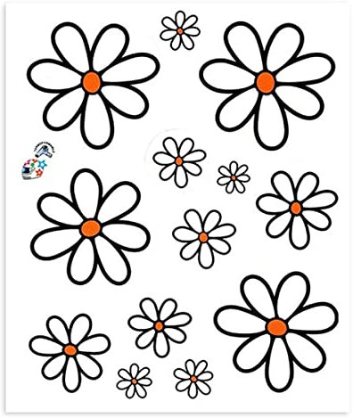4R Quattroerre.it 32103 Sticker Aufkleber Gänseblümchen, 13.5 x 16 cm