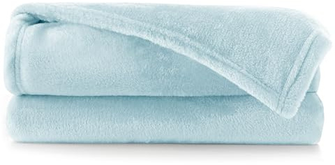 DecoKing Kuscheldecke 160x210 cm hellblau Decke Microfaser Tagesdecke Mic | Fleece weich sanft kuschelig Baby Blue