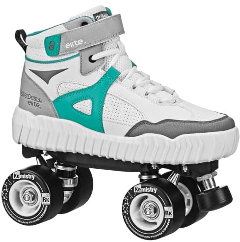 Roller Derby Glidr Sneaker Skate, Weiß/Blaugrün, Größe 38/39