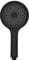 WENKO Soffione Doccia Softwater Nero Opaco, Doccetta Universale con 324 Ugelli e 3 Tipi di Getto