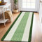 Carpet Runners for Hallways Non Slip Long With Gel Back - Marble Rug Washable Low Pile Rug, Kitchen Runner - Ideal For Living Room, Bedroom, Lounge And Hall |80 x 150 cm - Green