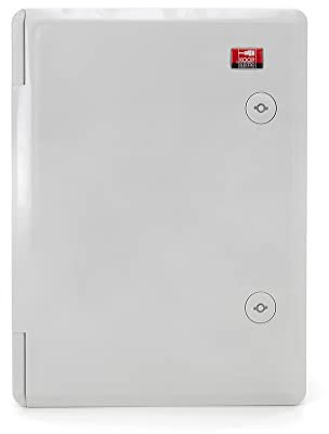 KOOP ELEKTRO Armario de conmutación industrial IP65, placa de montaje galvanizada, puerta con junta perimetral, carcasa de pared, carcasa vacía de plástico ABS, armario vacío, 320 x 420 x 180 mm, 32 x