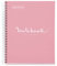 Miquelrius - Notizbuch A5 Notebook, 1 farbiger Streifen, 80 Blatt mit horizontalem Lineatur 7 mm, Papier 90 g/m² mikroperforiert mit 2 Bohrungen für 2 Ringe, Einband aus Karton, Farbe Rosa