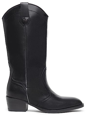 NEROGIARDINI Stivale texano in pelle. Made in Italy 36 Nero NERO