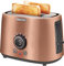 Sencor tostapane STS 6056 - Tostapane 2 fette con 9 livelli di tostatura, espulsione automatica, cassetto raccogli briciole, funzione scongelamento, scaldabrioche, tostiera elettrica (Gold)
