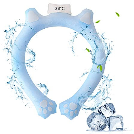 Neck Cooling Tube, Kühlende Halswickel, Tragbare kühlende Nackenwickel, Wiederverwendbar Nackenkühler, Halskühlring für Sommersport, Outdoor, Indoor, Kühlung und Wärmeableitung (Blau 18 ℃)