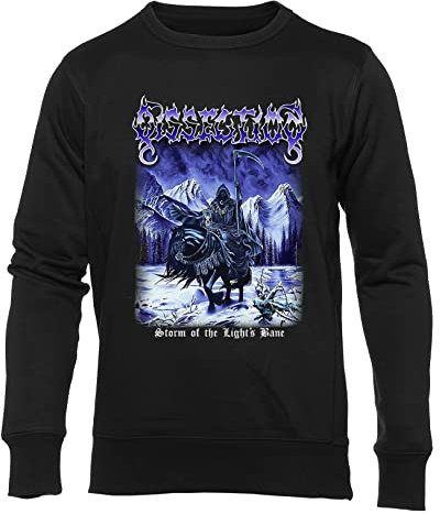 Hopestly Storm of The Light's Bane by Dissection Unisex Jumper Herren Dammen Schwarz Rundhals Lange Ärmel Sweatshirt Men's Womens Black Crew Neck Long Sleeves