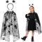 Spinne Halloween Kostüme Kinder 2 Stück, Schwarzer Tüll Spinnennetz Umhang und Spinnen Haarreif für Kinder Mädchen, Spinnen Kostüm Halloween Zubehör für Halloween Cosplay Party Karneval Verkleidung