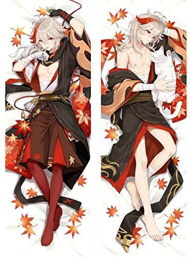 RuiHao Anime Kissenbezug Manga Kissenhülle Für Genshin Impact Kaedehara Kazuha,Anime Pillowcase Digitaler Doppelseitiger Druck Kissenbezug,Seitenschläferkissen Bezug,Bedding Umarmungskissen Bezu