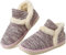 Lvptsh Chausson Botte Femme Hiver Chaussons Montant Pantoufles Botte Chaudes Peluche Chaussures De Maison Antidérapant,Pink,EU38/39