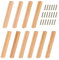 SWAWIS 10 Piezas Tiradores de Madera 160mm, Pomos de Madera para Muebles con Tornillo, Haya Tirador de Cajón para Puertas, Tiradores de Cajones, para Armarios Cajones Muebles Cocinas