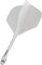 WINMAU Darts Fusion Integrated Flight & Shaft System - No.2 Shape & Design - Weiß Farbe, Medium Länge