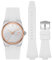Stanchev Silikonband für Tissot PRX Uhr, 40 mm/35 mm, Ersatzbänder für Damen und Herren, Weiß