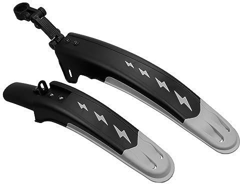 ZUKKA Fahrrad Schutzblech Set Vorne und Hinten 2 Teile-Universal per Mountainbike MTB Rennrad Schnellspanner geeignet für Fahrräder 24-29 Zoll Grau
