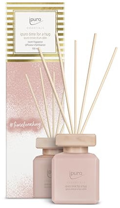 ipuro - Essentials Raumduft TIME FOR A HUG 100ml / Raumerfrischer mit Vanillecookie, Orange, rote Früchte, Vanille, Moschus & Sandelholz Duft Aroma/Diffuser mit Stäbchen/Lufterfrischer Wohnung
