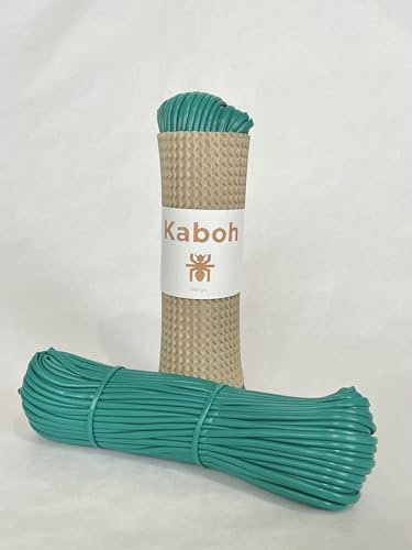 Synthetisches Korbgeflecht. PVC-Rattan-Reparaturmaterial. PVC-Seil zum Flechten von Stühlen. Körbe, Lampen, Gartenmöbel, Blumentöpfe. (Smaragd)