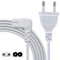 AJTECH® 3M Samsung TV Netzkabel Fernseher C7 Stromkabel - Zertifiziertes AC Eurostecker 2 Polig 90Grad C7 IEC Kabel - Kompatibel LG LED TV PS4 Slim Xbox Series X S Drucker PS5 Power Cable - Weiß