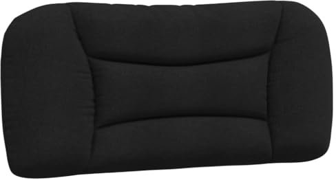 vidaXL Kopfteil Kissen, Kopfteilkissen mit Reißverschluss, Rückenkissen mit hervorragender Rückenlehne, Kopfkissen Lesekissen, Schwarz 80cm Stoff