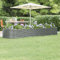 Homgoday Exteriores jardineras de Acero,jardineras Exterior Grandes tamaño Grande Jardinera arriate Acero Recubrimiento Polvo Verde Jardinera de para jardín, terraza y balcón Gris 296x80x36 cm