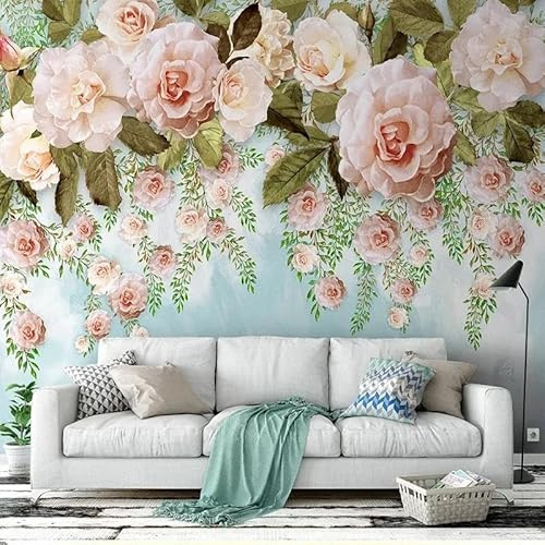 Benutzerdefinierte Fototapete Moderne Einfache Ölgemälde Blumen Wandbilder Hochzeit Haus Wohnzimmer Wohnkultur Tapeten Für Wände 3 D 200Cm(W)×140Cm(H)