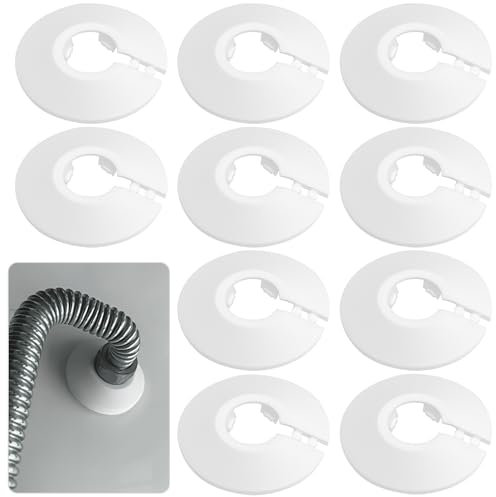 10 pièces cache-tuyaux de radiateur en plastique cache-tuyaux de radiateur blanc cache-tuyaux colliers de couverture de décoration de tuyau blanc adapté pour tuyau de 12 mm de diamètre (blanc)